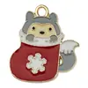 Conjunto de 30 Acessórios de Esmalte de Natal para DIY: Papai Noel, Boneco de Neve, Sino, Rena, Pingentes de Pulseira, Chaveiros