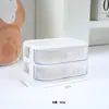 Caixa organizadora de gaveta para mesa, organizador transparente multicamadas com grão fino para material de escritório, itens diversos e cosméticos, atacado do fabricante