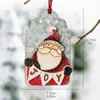 Etiqueta colgante de madera navideña pintada Etiqueta de decoración de árbol de Navidad 10CM Madera Navideña Muñeco de Nieve Santa Claus Decoración