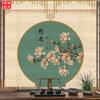 Nueva cortina de bambú china Zen de flores y pájaros, pantalla de elevación de persiana de fondo para sala de té, panel divisor, pintura colgante sin perforaciones, cortina decorativa