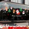 Pegatinas Estáticas de Papá Noel y Árbol de Navidad para Ventanas, Pegatinas para Puertas de Vidrio, Calcomanías para Ventanas, Decoraciones Navideñas, Montaje de Escena