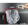 Cubo de Hielo Comercial con Asa, Cubo Transparente de Plástico de 5L para Bebidas Frías, Diseño de Flor de Hielo Octagonal de Diamante, Adecuado para Bares y Uso en Casa, Selección Premium de Cerveza