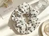 Scrunchies de Tela Estilo Vintage al por Mayor, Cintas para el Cabello Coreanas con Bordado Floral a Cuadros, Suministro para Tiendas de Accesorios, Directo de Fábrica