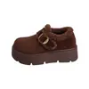 Sapatos Birkenstock de sola grossa, tudo-em-um, para comércio exterior transfronteiriço, para mulheres, forrados com fleece, espessados, botas de neve quentes, sapatos de algodão slip-on, sapatos peludos