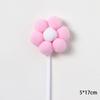 10 nubes bola de peluche de piel nubes de algodón decoraciones para pastel de cumpleaños tridimensionales tarjeta para insertar de globo aerostático fiesta