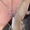Novo amor Planeta Colar para as mulheres ins nicho design luz de luxo doce temperamento menina diamante rosa linda cadeia de clavícula