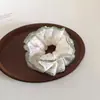 Estilo Coreano Chiffon Fresco Bolinhas Camada Dupla Cintura Pequena Intestino Grosso Elástico de Cabelo Elegante Versátil para Coque Corda de Cabelo
