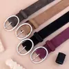 Em Estoque Feminino Couro Genuíno Versátil Fivela Redonda Cinto Casual Decorativo Estilo Coreano Estudante Feminino Fivela de Pino Cinto Fabricante Atacado