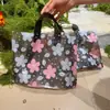 Bolsa de plástico translúcida verde fruta, embalaje portátil, bolsa de compras para ropa de regalo, ropa para niños, caja de zapatos, bolsa con logotipo