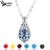 Collar de bola de aromaterapia con forma de gota transfronteriza cadena para la clavícula de piedra volcánica joyería popular de comercio exterior regalo de cumpleaños