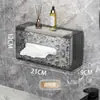Porta-Papel Higiênico à Prova d'Água de Alta Qualidade Montado na Parede Sem Furos com Design Transparente de Ondas d'Água para Mesa de Casa e Sala de Estar