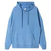 M 016 300g cor sólida gola de terry ombro caído com capuz moletom coletes de bolso camiseta uniforme de classe uniforme de grupo logo