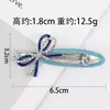 Presilha de cabelo de borboleta com strass coreana para mulheres, presilha para franja, presilha bico de pato, estilo jovem, pequeno acessório de cabelo