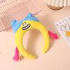 Diadema para pelo frito muñeca fea Cabeza grande trenza linda felpa femenina alto Calavera pasador superior lavado de cara tocado monstruo pequeño