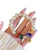Templo mismo estilo recuerdo turístico pulsera de esmalte color gris fragante colección pulsera de bestia dorada estilo étnico retro artístico para mujeres