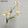 2022 Nova Flor Artificial Flor de Lírio de 3 Cabeças Layout de Auditório Caminho Guia Perfume Linha de Lírio Material Floral Multicor