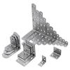Código de ángulo de acero inoxidable, ángulo recto de 90 grados, soporte de hierro en forma de L, placa de capa de hierro triangular, soporte para mesa y conector para muebles de silla