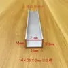 Perfiles de Aluminio Perfil en U Borde de Canal Ancho Interior 6mm 8mm 10mm 12mm 14mm Aluminio Gla