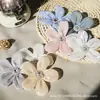 Bordado de Ponto Flor de Cinco Pétalas Flor Estereoscópica de Cetim Material DIY Feito à Mão Acessórios de Cabelo Corsage Flor de Sapato Decoração de Acessórios de Vestuário