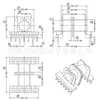 Estrutura de transformador ER35, estrutura de baquelite ER36, carretel de carcaça, slot duplo horizontal 7+7 pinos 3507