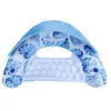 Silla Flotante Inflable Doble Arcoíris con Lentejuelas Transfronteriza para Adultos, Flotador de Natación, Cama Flotante Portátil para Agua