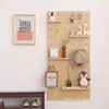 Tablero perforado de madera maciza Estilo nórdico Pared de madera partición pared de sala de estar pasillo colgante de pared estante de almacenamiento estante de exhibición de productos