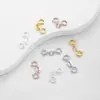 Pulseira colar com fecho de prata S925 conector de mola de cabeça dupla fecho de retenção de cor material para joias DIY acessórios de alta qualidade