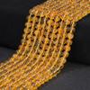 Cuentas de Cristal Amarillo Natural Torre, Color Completo, Pulido Fino, Joyería para Pulseras y Collares DIY, Venta Directa del Fabricante