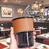 Vaso de vidrio estilo bambú minimalista, alto valor estético, vaso con popote para el hogar, pequeño regalo para inauguraciones de negocios, vaso de agua simple para venta al por mayor