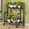 Suporte de Flores Suporte de Armazenamento Suporte de Flores para Varanda Sala de Estar de Chão de Ferro Escalonado Multi-Camada Suporte para Vasos de Flores Suculentas