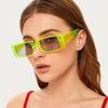 Novos óculos de sol quadrados da moda femininos tendência transparentes personalizados óculos para street style passarela óculos de sol transfronteiriços