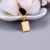 L134 collar de doble cara con letras chinas born one-pair, cadena simple retro para la clavícula, regalo para pareja