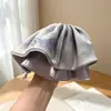 Nueva falda morada estampada estilo chino con pinza para coleta media alta, nuevo pasador de perlas de alta gama para recogidos