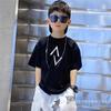 100% Algodão Verão 2025 Solto Tendência Estampado Infantil Manga Curta Top Tesouro Masculino Tesouro Feminino Estilo Coreano Camiseta Meia Manga