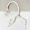 Nuevo Estilo Bufanda de Seda Tejida Inspirada en Chanel, Cadena para Accesorio, Decoración para Bolso Pequeño y Funda de Teléfono, DIY