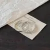 Pendientes de plata s925 con diseño de doble aro más vendidos, versátiles de lujo ligero, diseño japonés y coreano, producto nuevo en stock, venta al por mayor
