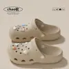 Zuecos de dibujos animados de EVA para mujer, nuevo modelo de verano 2026, sandalias cómodas transpirables antideslizantes para interior y exterior para hombre