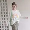 Camisa blanca de manga larga con protección solar para mujer, verano 2026, corte holgado, adelgazante, estilo casual, top fino para capas con protección solar, estilo coreano