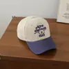 Gorra de béisbol de dos tonos con visera curva, gorra de dibujos animados con pico de pato, adecuada para estudiantes y parejas para el uso diario