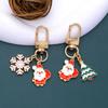 Llavero de Navidad Árbol de Navidad Alce Copo de Nieve Colgante Colgante Niñas DIY Bolsa Accesorios para Auriculares