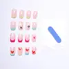 96 Piezas de Uñas Postizas para Adultos Acabadas Nuevo Estilo Dulce Puro Florales Removibles Arte de Uñas Transfronterizo