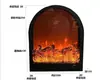 Gabinete Triangular para Chimenea con Fuego Electrónico de Forma Irregular, Calefacción de Pared de Fondo de Estufa de Arco Semicircular en Forma de L Empotrada, Otros