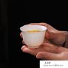 Taza de Té Kung Fu de Jadeíta para Beber Té, Taza Personal, Taza Individual, Taza de Té de Porcelana Blanca de Dehua, Taza Especial para Recibir Invitados, Logotipo de la Sala de Té