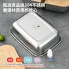 Caixa de armazenamento de grande capacidade com tampa de bambu para gaveta de legumes 304, caixa de almoço para piquenique ao ar livre, caixa bento selada, gaveta de legumes para geladeira