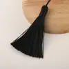 Borla Corta y Gruesa de 8 cm Vertical Cerrada, Nudo Chino de Poliéster Tejido a Mano Borla Pequeña, Colgante de Borla Hecho a Mano DIY
