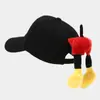 Boné de Baseball com Estampa Mickey para Mulheres, Cor Doce de Verão, Boné Versátil de Bico de Pato Fofo e Juvenil, Tendência de Chapéu de Sol para Uso Externo