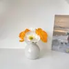 Estilo Ins Jarrón Redondo Pequeño Flores Secas Flores Artificiales Colorido Set de Botellas de Cerámica Decoración para Dormitorio Sala de Estar Mini Adornos Pequeños