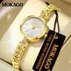 El popular reloj de pulsera Moka para mujer, estilo ins, elegante versión coreana, reloj de pulsera de cuarzo de alto valor con incrustaciones de diamantes