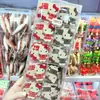 Nuevo clip para el pelo de gato KT de dibujos animados acrílico con patrón de cuadros y lazo lindo con diamantes de imitación para el flequillo de las niñas pequeñas