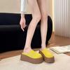 Sandalias de Verano con Plataforma de Malla para Mujer 2025 Nuevas Huecas Súper Populares Retro de Caña Alta Antideslizantes Baotou Medias Zapatillas